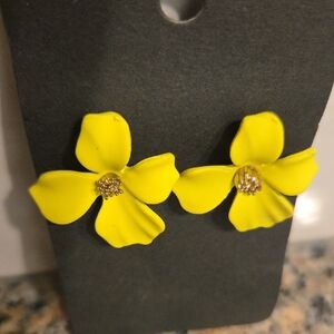 Yellow Floral Earrings